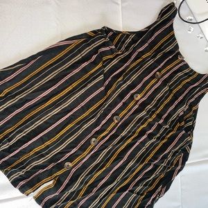 Button Back Tank Blouse